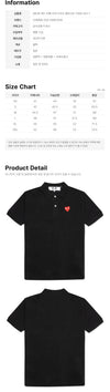 Comme Des Garcons Red Logo Collar T-Shirt Black 161012262 [P]