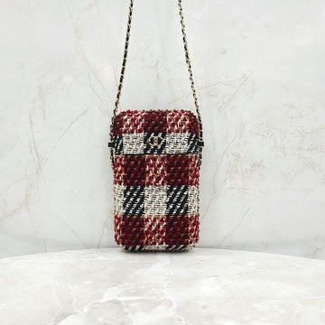 CHANEL Tweed Phone Pouch Chain Shoulder Bag 8845 15362128 [P]
