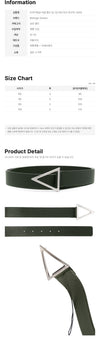 Bottega Veneta Triangle Buckle Belt Deep Green 657154 VCP51 3203 160855699 [P]
