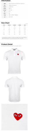 Comme Des Garcons Red Patch Collar T-shirt White 161012265 [P]