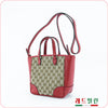 Gucci Shoulder Bag 449241 8606 Red Fabric Leather 90100578 [P]