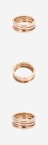 BULGARI ビゼロワン 3バンド リング ローズゴールド 66号 AM2V5OKE 162955309 [P]