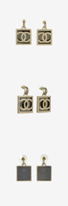 CHANEL Unused CC Logo Square Earrings CHA101038 162889206 [P]