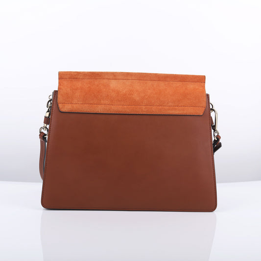CHLOE CHC17SS231H2O236 ブラウン レザー＆スウェード フェイ ショルダーバッグ 15764793