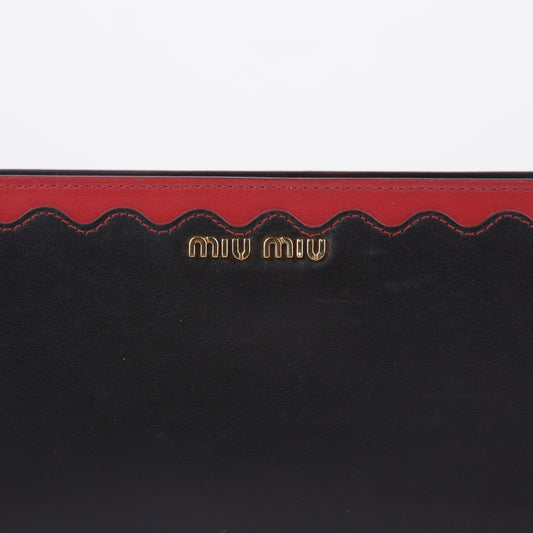 Miu Miu Black Leather Long Wallet 5ML010 16573979