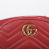 GUCCI 476434 レッド レザー マモント ベルトバッグ 16582339 [P]