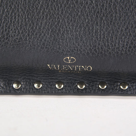 VALENTINO TW2P0269BOL ブラック レザー ロックスタッズ クラッチ 16801563