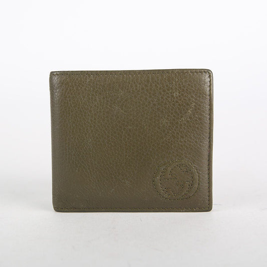Gucci Interlocking Wallet in Khaki Leather 322115 17697697