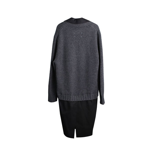 Maison Margiela S50AH0056 46 Size Black Grey Combined Coat 18686216