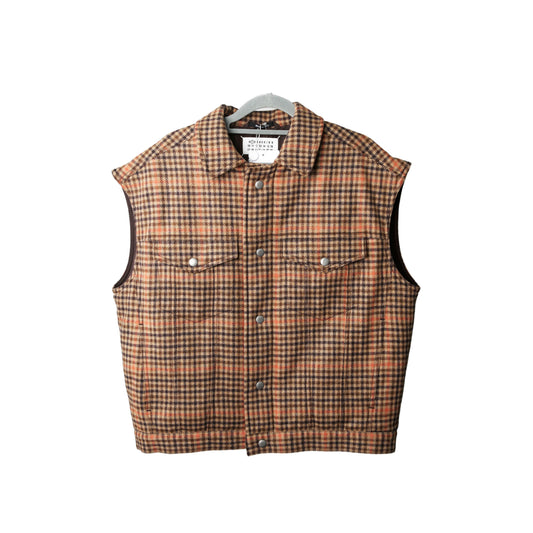 Maison Margiela S51AM0396 Camel Check Wool Vest 40 18847516