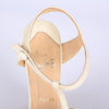 CHRISTIAN LOUBOUTIN 220 mm weißes Emaille Offene Spitze Wedge-Heels 18996166 [P]