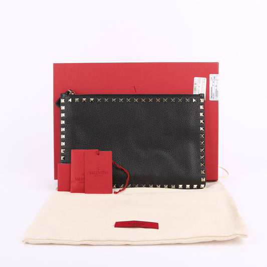 VALENTINO TW2P0269VSH ブラック スタンパ アルチェ ロックスタッド クラッチ 19005931