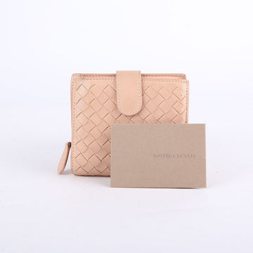 Bottega Veneta Pink Intrecciato Zip Wallet 195432 19207221