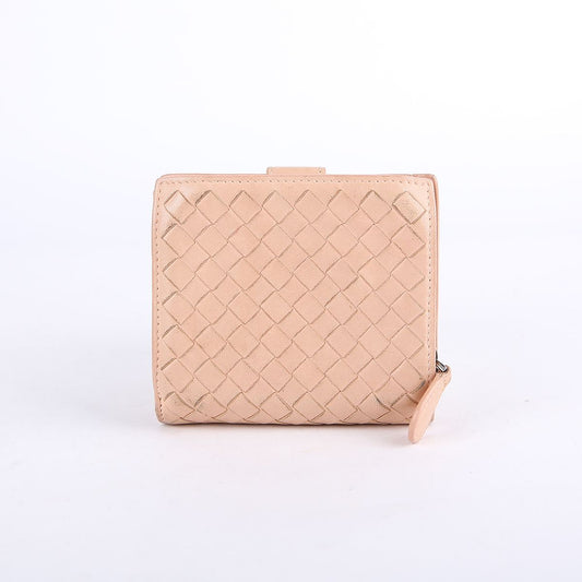 Bottega Veneta Pink Intrecciato Zip Wallet 195432 19207221