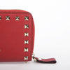 VALENTINO RW2P0P79BOL レッド レザー ロックスタッド 二つ折り財布 24320282 [P]