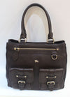 BURBERRY Dunkelbraune Leder Schultertasche 25455971 [P]
