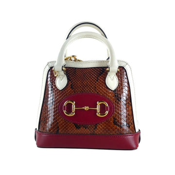 Gucci Mini Python Horsebit 1955 Top Handle Shoulder Bag Crossbody 640716 16060 163016485 [P]