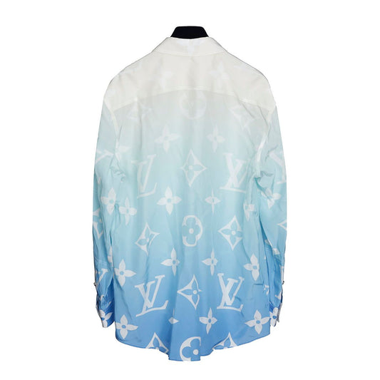 Louis Vuitton 1A8R6M Size 38 Blue Lagoon Monogram Relaxed Fit Shirt 25910187