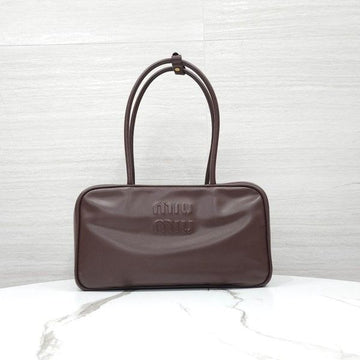 Miu Miu Leather Top Handle Bag Medium Brown 5BB172 10635 163154608 [P]