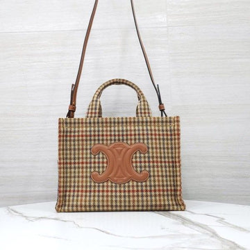 Celine Small Triomphe Check Tote Shoulder Bag 199162EP8 10528 163154625 [P]