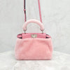 Fendi Peekaboo Pink Shearling Mini 7684 163154791 [P]