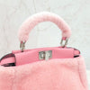 Fendi Peekaboo Pink Shearling Mini 7684 163154791 [P]