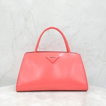 Prada Pink Triangle Logo Brush Leather Tote Bag 5502 163154860 [P]
