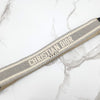 Dior Gray Embroidered Canvas Ring Shoulder Strap 10376 163155885 [P]