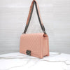 CHANEL Boy Medium Flap Bag Lambskin Pink Silver 10167 163155910 [P]
