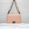 CHANEL Boy Medium Flap Bag Lambskin Pink Silver 10167 163155910 [P]