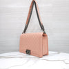 CHANEL Boy Medium Flap Bag Lambskin Pink Silver 10167 163155910 [P]