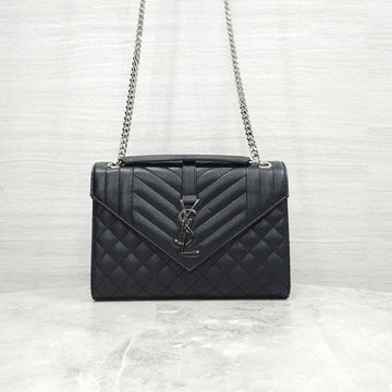 Saint Laurent Envelope Quilted Leather Chain Shoulder Bag Medium 600185 9670 163155976 [P]