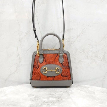 Gucci Python Horsebit 1955 Mini Top Handle Shoulder Bag 640716 8420 163156058 [P]