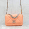CHANEL 19 Pink Flap Bag Medium Model Internal Chip 6555 163156158 [P]