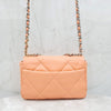 CHANEL 19 Pink Flap Bag Medium Model Internal Chip 6555 163156158 [P]