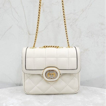 Gucci White Interlocking G Chain Shoulder Bag 740834 6513 163156162 [P]
