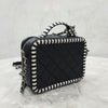 CHANEL Mini Top Handle Cosmetic Bag Black White 8846 163156579 [P]