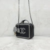 CHANEL Mini Top Handle Cosmetic Bag Black White 8846 163156579 [P]