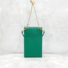 Prada Triangle Logo Green Phone Pouch Leather Mini Chain Bag 8582 163156597 [P]