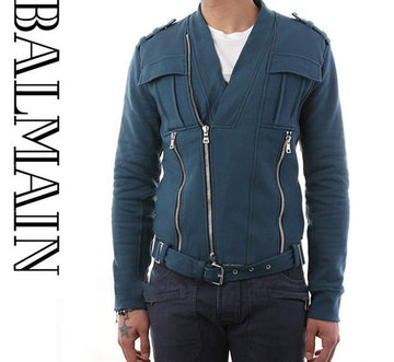Balmain Perfect Zip-Up Jersey Jacket 656C224 157 2137028029 17104415