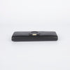 SALVATORE FERRAGAMO 22 C827 Schwarzes Leder Gancini Flap Long Wallet 26482642 [P]