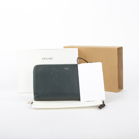 Celine Green Leather Long Wallet 101873FTA 26561504
