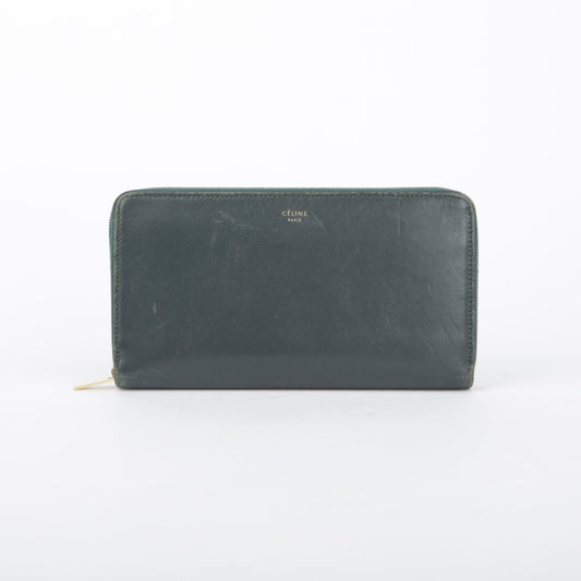 Celine Green Leather Long Wallet 101873FTA 26561504