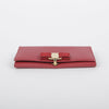 SALVATORE FERRAGAMO 22 A900 Rot Leder Bar Wallet 26563059 [P]