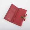 SALVATORE FERRAGAMO 22 A900 Rot Leder Bar Wallet 26563059 [P]