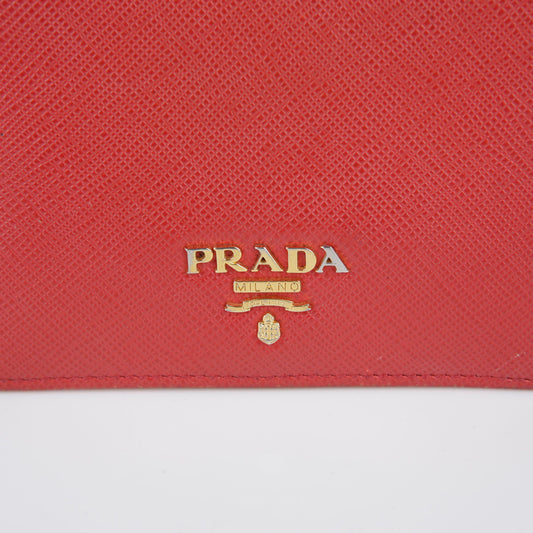 Prada Red Saffiano Leather Wallet 1MV204 26673240