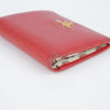 PRADA 1MV204 レッド サピレノ レザー 二つ折り財布 26673240 [P]