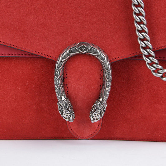GUCCI レッドスウェードディオニソスチェーンショルダーバッグ 403348 26790055