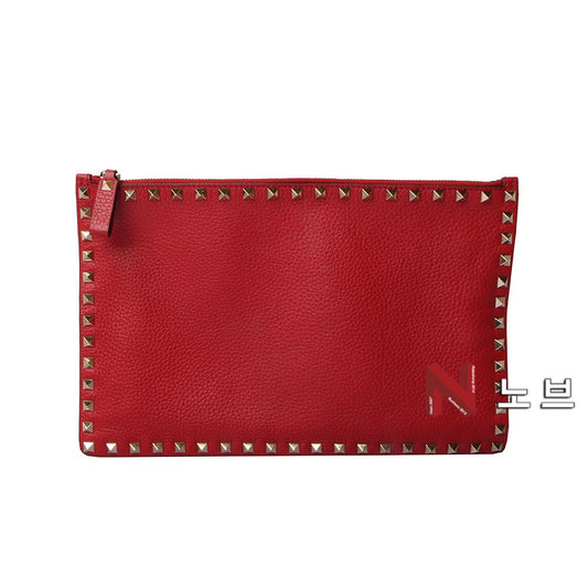 VALENTINO ロックスタッズ ジッピー クラッチ 28064-3 26911480