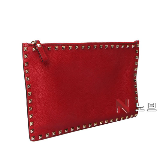 VALENTINO ロックスタッズ ジッピー クラッチ 28064-3 26911480